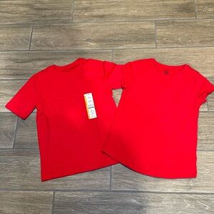 Wonder Nation Kids red t shirts. NWT. Size 6-7 and 7-8.